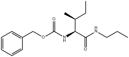 Carbamic acid, N-[(1S,2S)-2-methyl-1-[(propylamino)carbonyl]butyl]-, phenylmethyl ester Structure