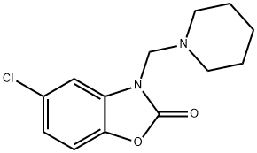 3-piperidinomethyl-5-chlorobenzoxazolin-2-one Struktur
