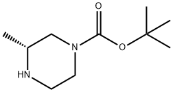 (3R)-1-BOC-3-メチルピペラジン 化学構造式