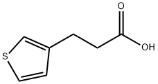 3-(3-チエニル)プロパン酸 化学構造式