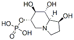 1,6,7,8-Indolizinetetrol, octahydro-, 6-(dihydrogen phosphate), 1S-(1.alpha.,6.beta.,7.alpha.,8.beta.,8a.beta.)-,163814-80-0,结构式