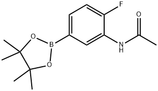 3-(Acetamido)-4-fluorophenylboronic acid pinacol ester 化学構造式