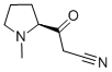 2-Pyrrolidinepropanenitrile,1-methyl--bta--oxo-,(S)-(9CI) Structure