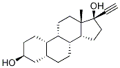 (17R)-19-ノル-5α-プレグナ-20-イン-17,3α-ジオール 化学構造式