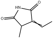 3-メチル-4-エチリデンピロリジン-2,5-ジオン 化学構造式