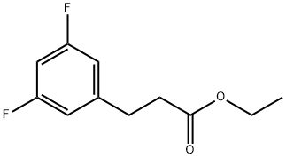 3-(3,5-DIFLUORO-PHENYL)-PROPIONIC ACID ETHYL ESTER 化学構造式