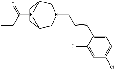 3-(2,4-Dichlorocinnamyl)-8-propionyl-3,8-diazabicyclo[3.2.1]octane Struktur