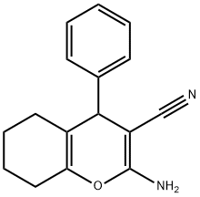 4H-1-Benzopyran-3-carbonitrile, 2-amino-5,6,7,8-tetrahydro-4-phenyl- Structure
