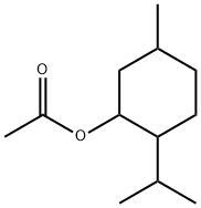 5-メチル-2-(1-メチルエチル)シクロヘキサノールアセタート 化学構造式
