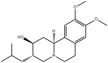 2H-Benzo[a]quinolizin-2-ol, 1,3,4,6,7,11b-hexahydro-9,10-dimethoxy-3-(2-methylpropyl)-, (2S,3S,11bS)- Struktur
