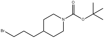 4-(3-溴丙基)哌啶-1-羧酸叔丁酯,164149-27-3,结构式