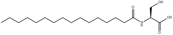 N-十六碳酰-L-丝氨酸, 16417-38-2, 结构式