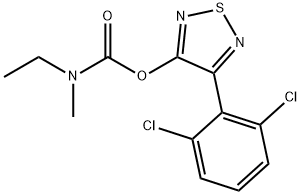 4-(2,6-Dichlorophenyl)-1,2,5-thiadiazol-3-yl-N-methyl, N-ethylcarbamat e,164173-56-2,结构式