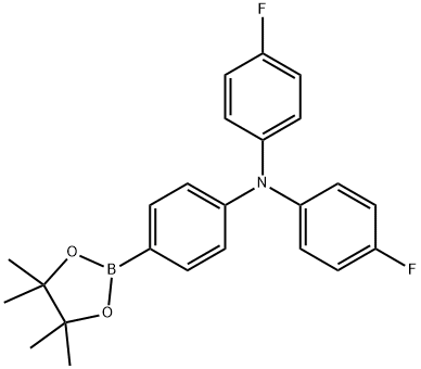 Benzenamine, N,N-bis(4-fluorophenyl)-4-(4,4,5,5-tetramethyl-1,3,2-dioxaborolan-2-yl)- 化学構造式