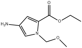 1H-Pyrrole-2-carboxylicacid,4-amino-1-(methoxymethyl)-,ethylester(9CI) Struktur
