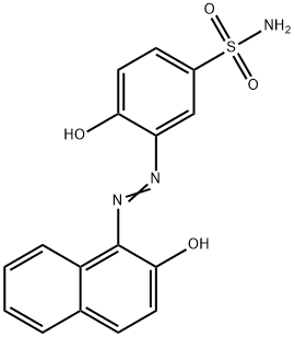 4-ヒドロキシ-3-[(2-ヒドロキシ-1-ナフチル)アゾ]ベンゼンスルホンアミド 化学構造式