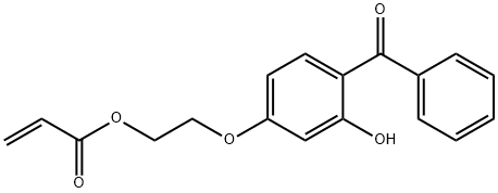 2-丙烯酸 2-(4-苯甲酰-3-羟基苯氧基)乙基酯,16432-81-8,结构式