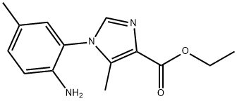 ethyl 1-(2-amino-5-methylphenyl)-5-methyl-1H-imidazole-4-carboxylate Struktur