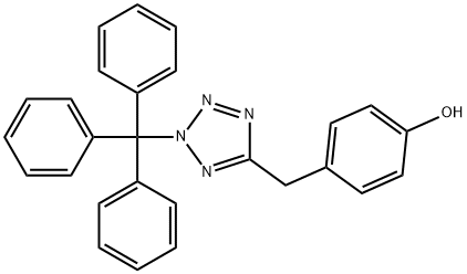 4-((2-Trityl-2H-tetrazol-5-yl)methyl)phenol Structure