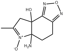 8aH-Pyrrolo[3,2-e]-2,1,3-benzoxadiazol-8a-ol,5a-amino-4,5,5a,8-tetrahydro-7-methyl-,6-oxide(9CI) Struktur