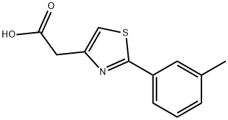 2-(3-甲基苯基)-1,3-噻唑-4-基]乙酸,16441-29-5,结构式