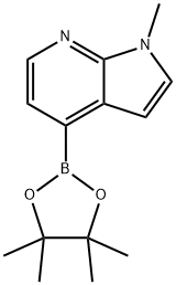 1-Methyl-4-(4,4,5,5-tetramethyl-1,3,2-dioxaborolan-2-yl)-1H-pyrrolo[2,3-b]pyridine, 1644629-23-1, 结构式