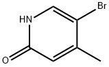 5-ブロモ-2-ヒドロキシ-4-メチルピリジン 化学構造式
