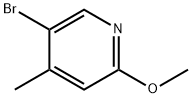 5-ブロモ-2-メトキシ-4-メチルピリジン 化学構造式