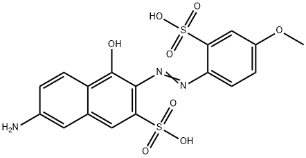 7-amino-4-hydroxy-3-[(4-methoxy-2-sulphophenyl)azo]naphthalene-2-sulphonic acid Structure