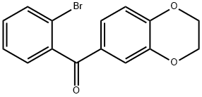 (2-溴苯基)(2,3-二氢苯并[B][1,4]二恶英-6-基)甲酮 结构式