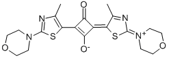 1-(4-Methyl-2-morpholino-thiazol-5-yl)-3-(2,5-dihydro-4-methyl-2-morpholin-1-ylidene-onium-thiazol-5-ylidene)-2-oxo-cyclobuten-4-olate 结构式