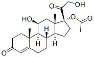 11beta,17,21-trihydroxypregn-4-ene-3,20-dione 17-acetate Structure