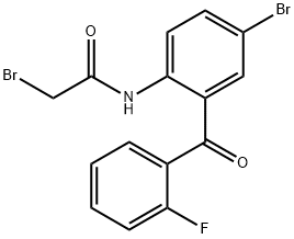 2-Bromo-N-[4-bromo-2-(2-fluorobenzoyl)phenyl]acetamide 结构式