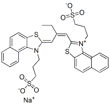 hydrogen -1-(3-sulphonatopropyl)-2-[2-[[1-(3-sulphonatopropyl)naphtho[1,2-d]thiazol-2(1H)-ylidene]methyl]-1-butenyl]naphtho[1,2-d]thiazolium, sodium salt 结构式