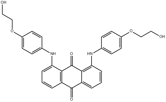 1,8-bis[[4-(2-hydroxyethoxy)phenyl]amino]anthraquinone 结构式