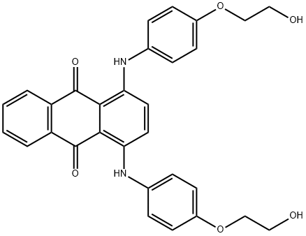 1,4-bis[[4-(2-hydroxyethoxy)phenyl]amino]anthraquinone Structure