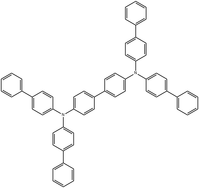 N4,N4,N4',N4'-tetra([1,1'-biphenyl]-4-yl)-[1,1'-biphenyl]-4,4'-diamine Structure
