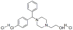 4-[(4-クロロフェニル)フェニルメチル]-1-ピペラジンエタノール二塩酸塩 化学構造式