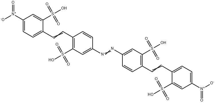 3,3'-Azobis[6-[2-(4-nitro-2-sulfophenyl)ethenyl]benzenesulfonic acid] Structure