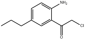 Ethanone, 1-(2-amino-5-propylphenyl)-2-chloro- (9CI) 化学構造式