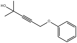 3-Pentyn-2-ol, 2-methyl-5-phenoxy-, 化学構造式
