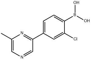 (2-Chloro-4-(6-methylpyrazin-2-yl)phenyl)boronic acid Structure