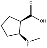 Cyclopentanecarboxylic acid, 2-(methylamino)-, cis- (9CI) 结构式