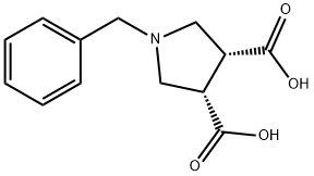 顺式-1-苄基-3,4-吡咯烷二甲酸,164916-63-6,结构式