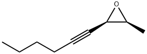 Oxirane, 2-(1-hexynyl)-3-methyl-, (2R-cis)- (9CI) Structure