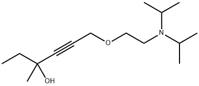 4-Hexyn-3-ol, 3-methyl-6-[2-(diisopropylamino)ethoxy]-,16498-05-8,结构式