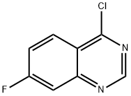 4-クロロ-7-フルオロキナゾリン 化学構造式