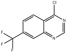 4-クロロ-7-(トリフルオロメチル)キナゾリン 化学構造式