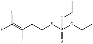 ジチオりん酸O,O-ジエチルS-(3,4,4-トリフルオロ-3-ブテニル) 化学構造式