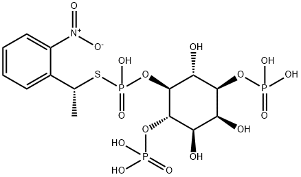 165036-14-6 D-myo-Inositol, 1,4-bis(dihydrogen phosphate) 5-(S-(1-(2-nitrophenyl)e thyl) hydrogen phosphorothioate), (R)-